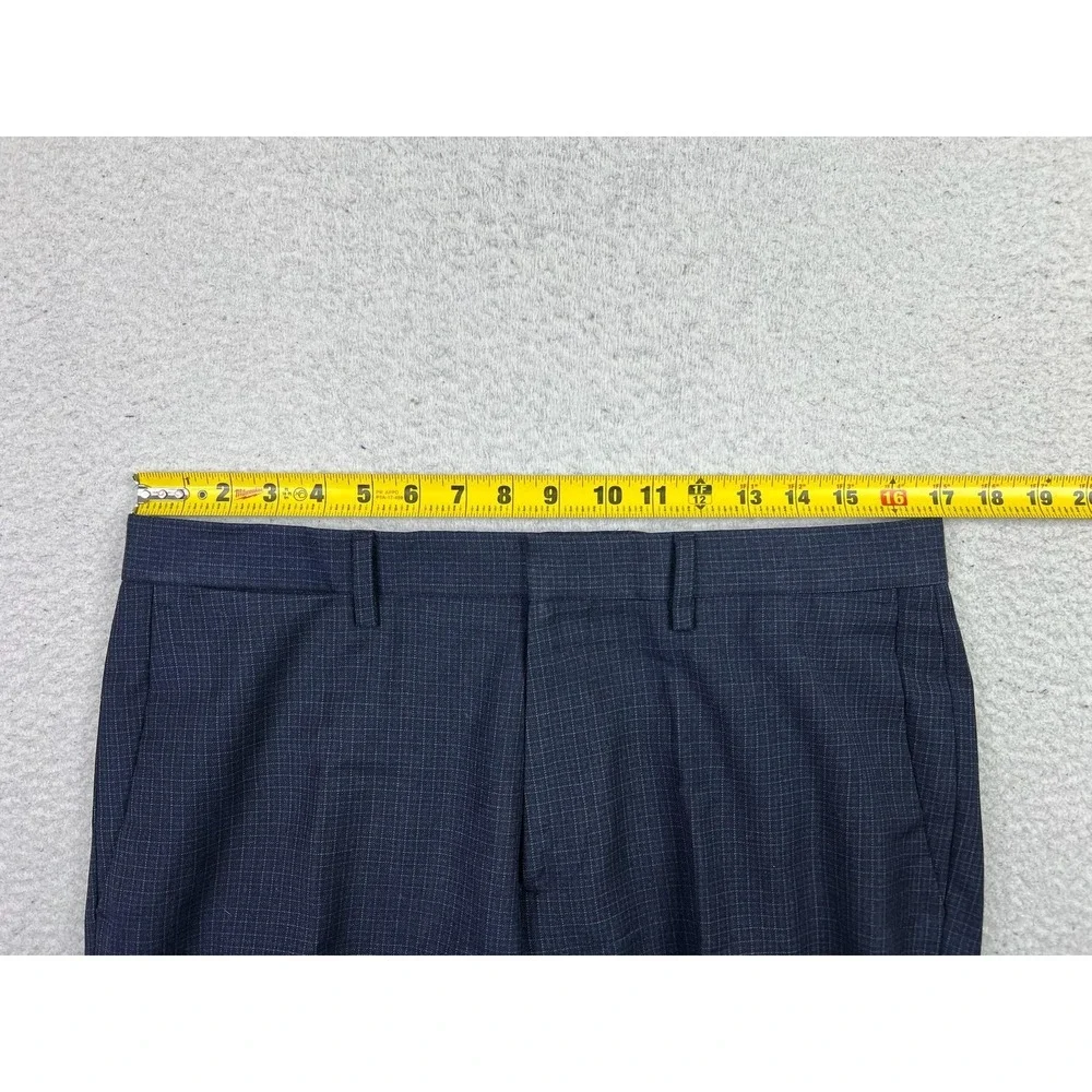 Banana Republic Dress Pants Mens 32x34 (Fits 34x32) Navy Wool Tailored Slim‎ Fit